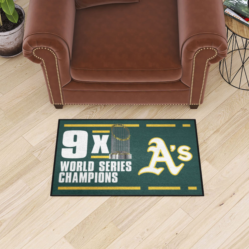 Oakland A's DYNASTY Floor Mat - 20 x 30 inch Starter style