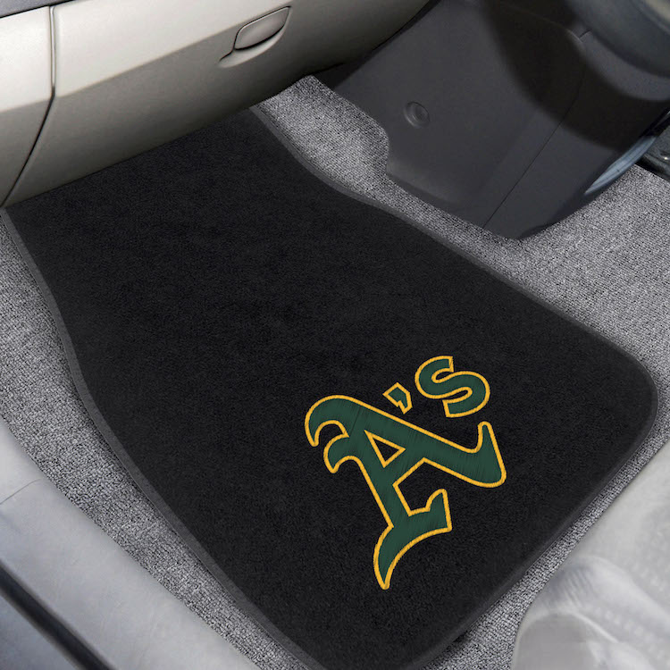 Oakland A's Car Floor Mats 17 x 26 Embroidered Pair