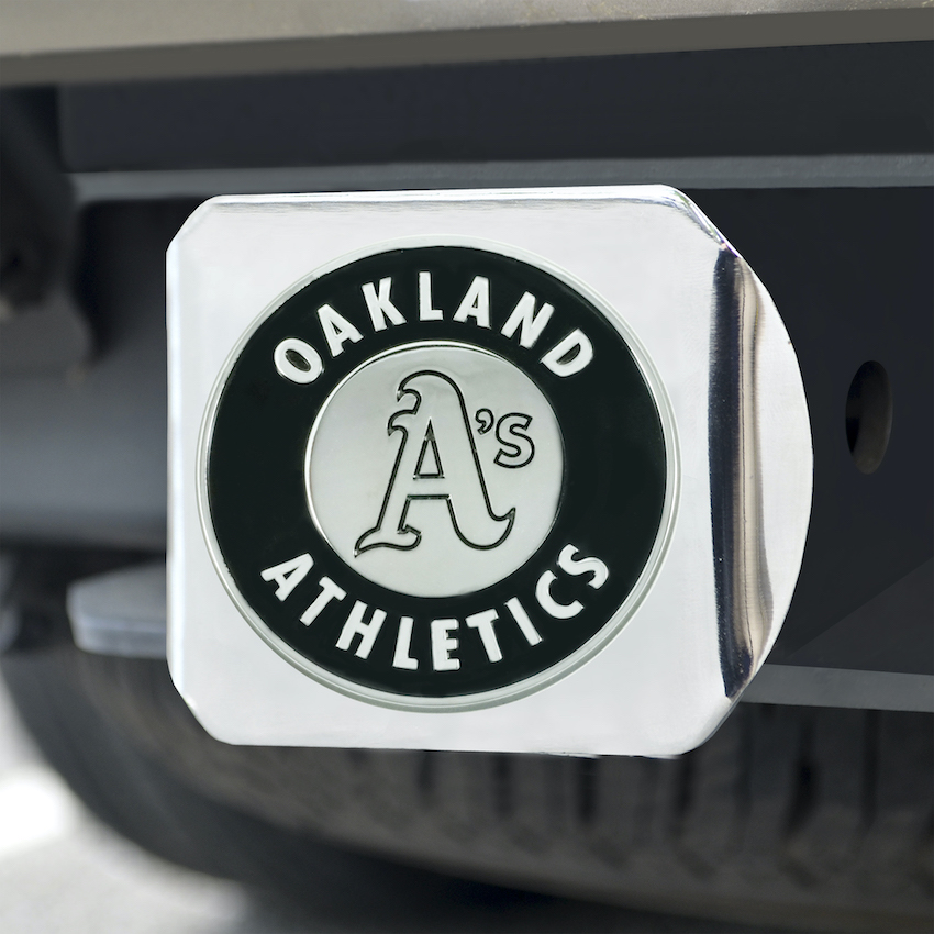 Oakland A's Chrome Trailer Hitch Cover