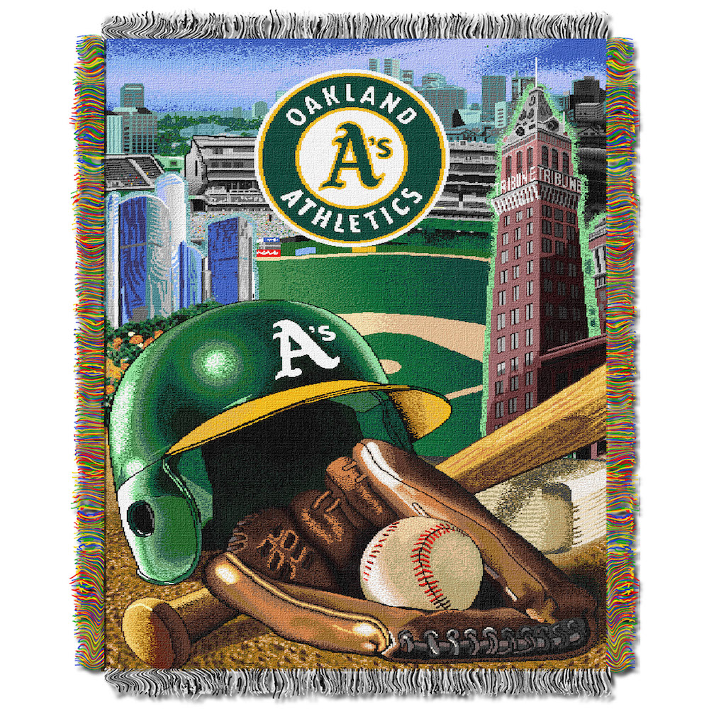 Oakland A's Home Field Advantage Series Tapestry Blanket 48 x 60