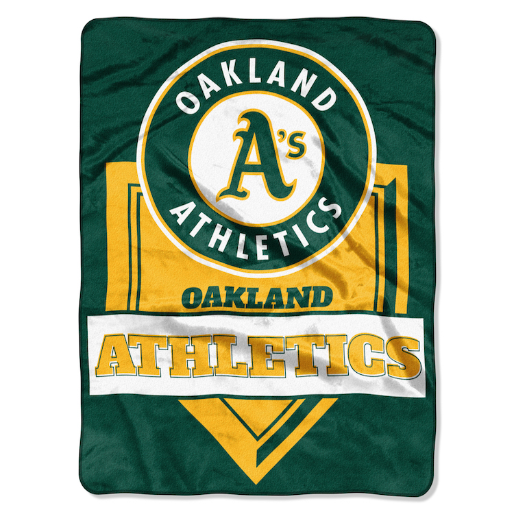 Oakland A's Large Plush Fleece HOME PLATE 60 x 80 Blanket