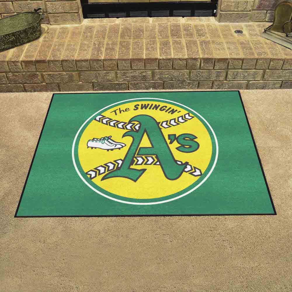 Oakland A's MLBCC Vintage ALL STAR 34 x 45 Floor Mat Throwback Logo