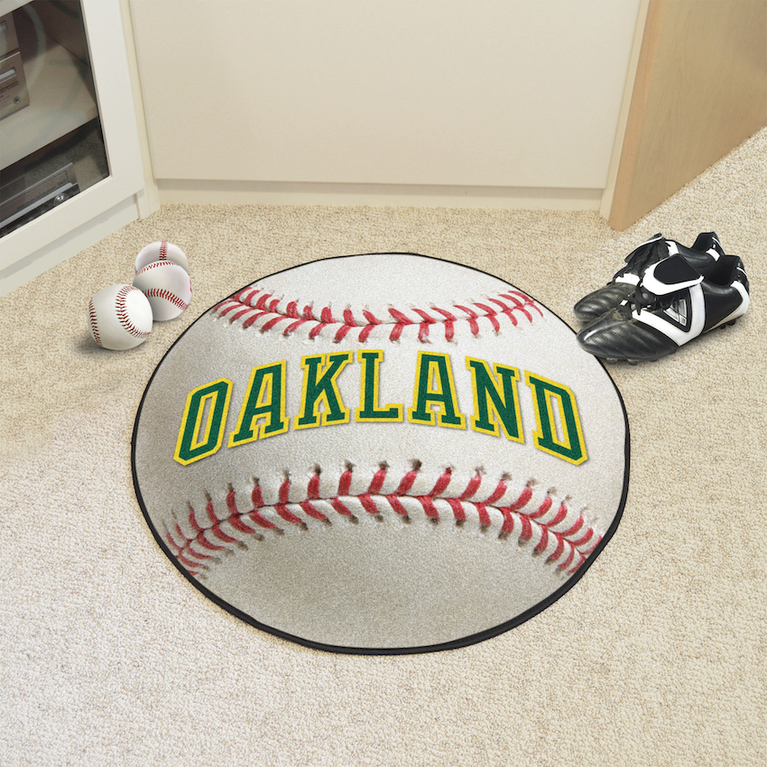 Oakland A's MLBCC Vintage Baseball Mat Throwback Logo