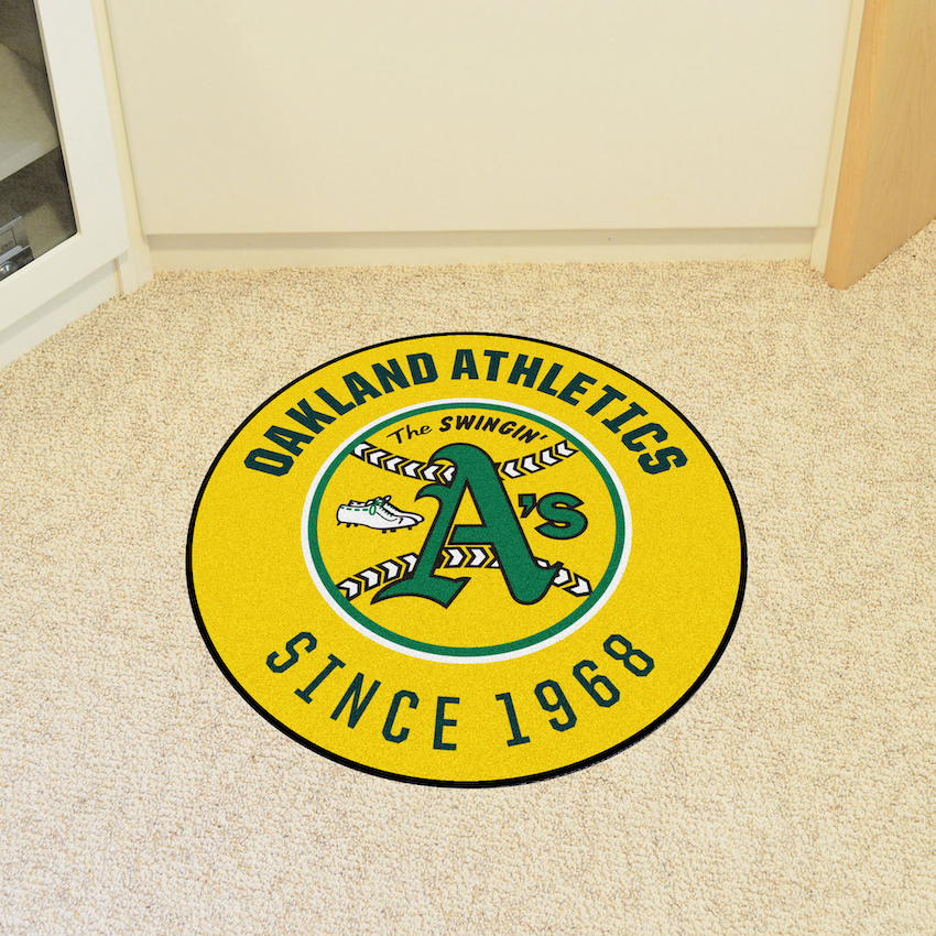 Oakland A's MLBCC Vintage Roundel Mat Throwback Logo