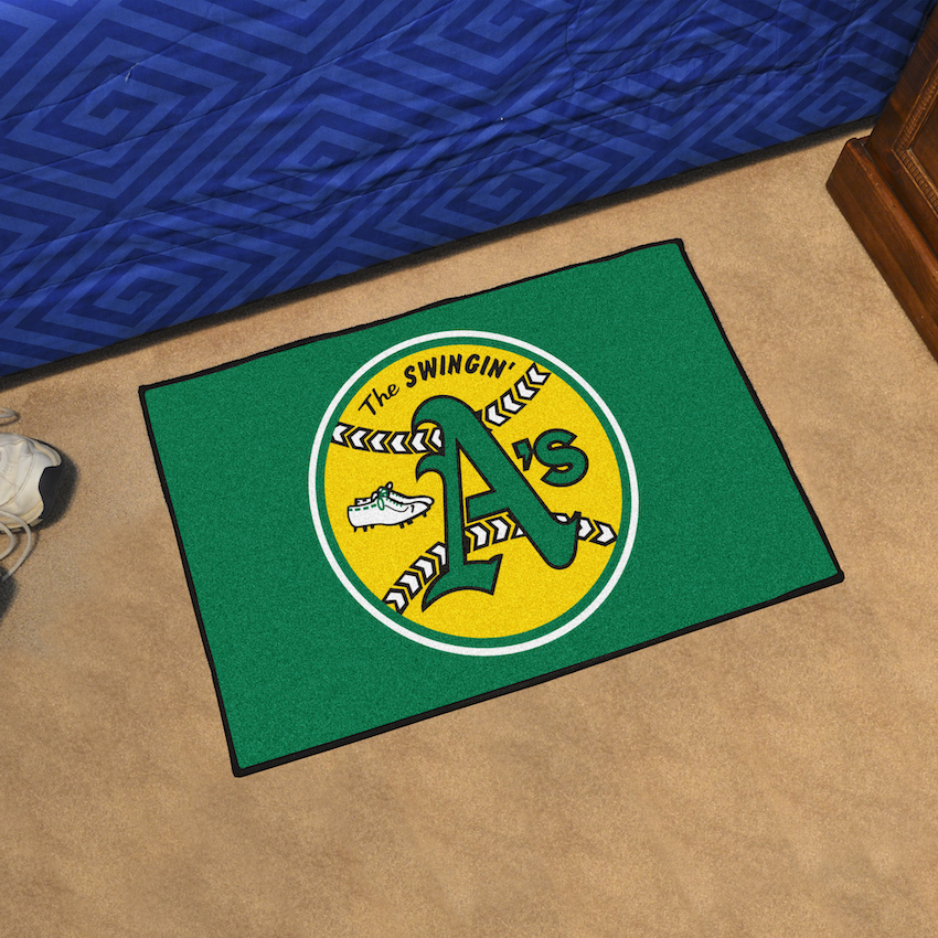 Oakland A's MLBCC Vintage 20 x 30 STARTER Floor Mat - Throwback Logo