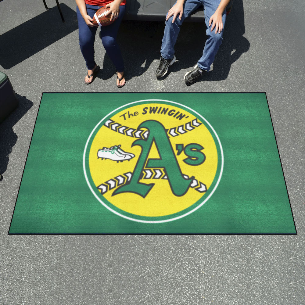 Oakland A's MLBCC Vintage ULTI-MAT 60 x 96 Rug Throwback Logo