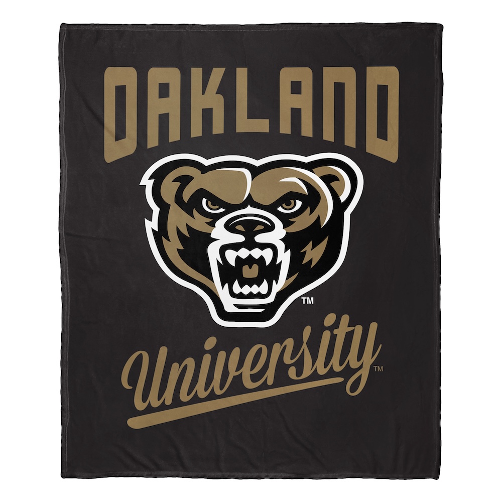 Oakland Golden Grizzlies ALUMNI Silk Touch Throw Blanket 50 x 60 inch