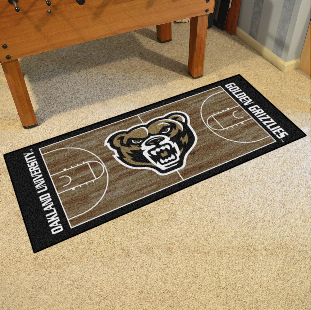 Oakland Grizzlies 30 x 72 Basketball Court Carpet Runner