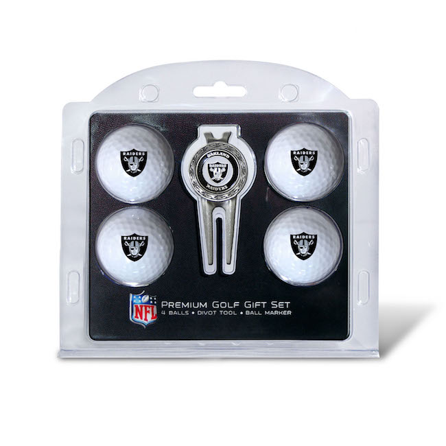 Oakland Raiders 4 Golf Ball and Divot Tool Set