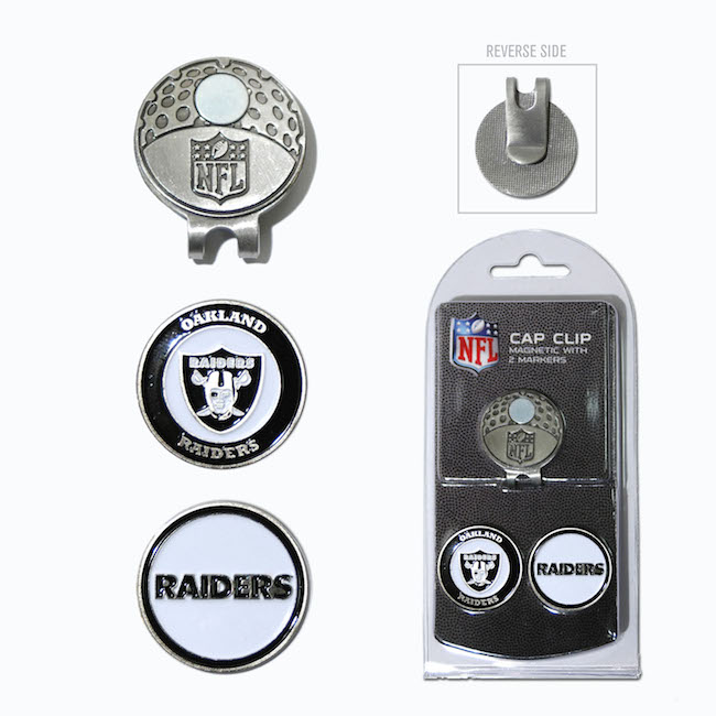 Oakland Raiders Hat Clip With 2 Ball Markers