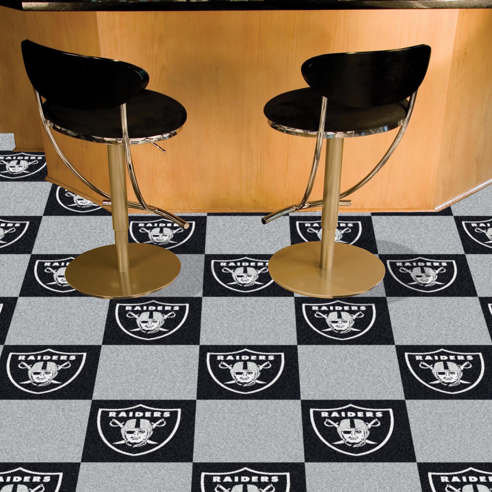 Las Vegas Raiders Carpet Tiles 18x18 in.