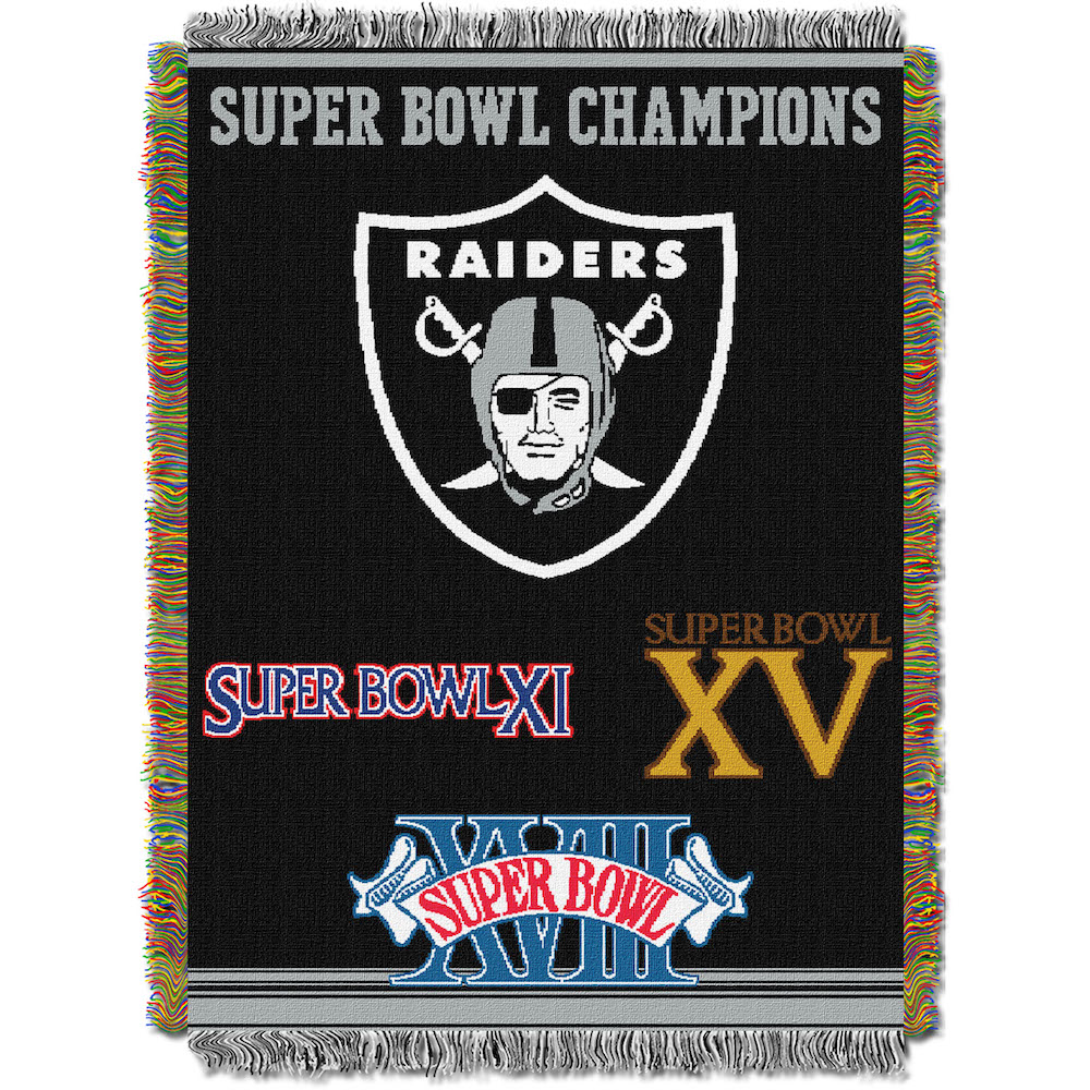 Las Vegas Raiders Commemorative Super Bowl Tapestry Throw