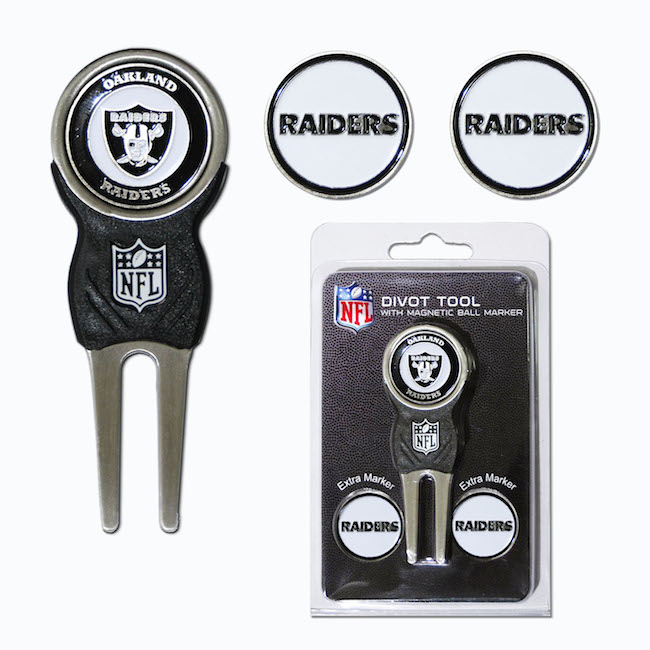 Oakland Raiders 3 Marker Signature Divot Tool Pack