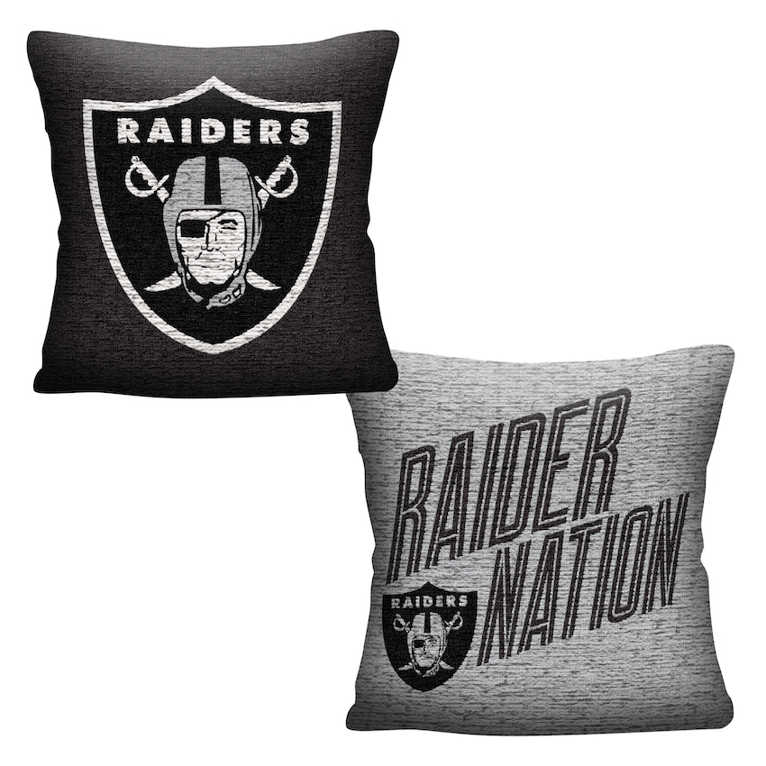 Las Vegas Raiders Double Sided INVERT Woven Pillow