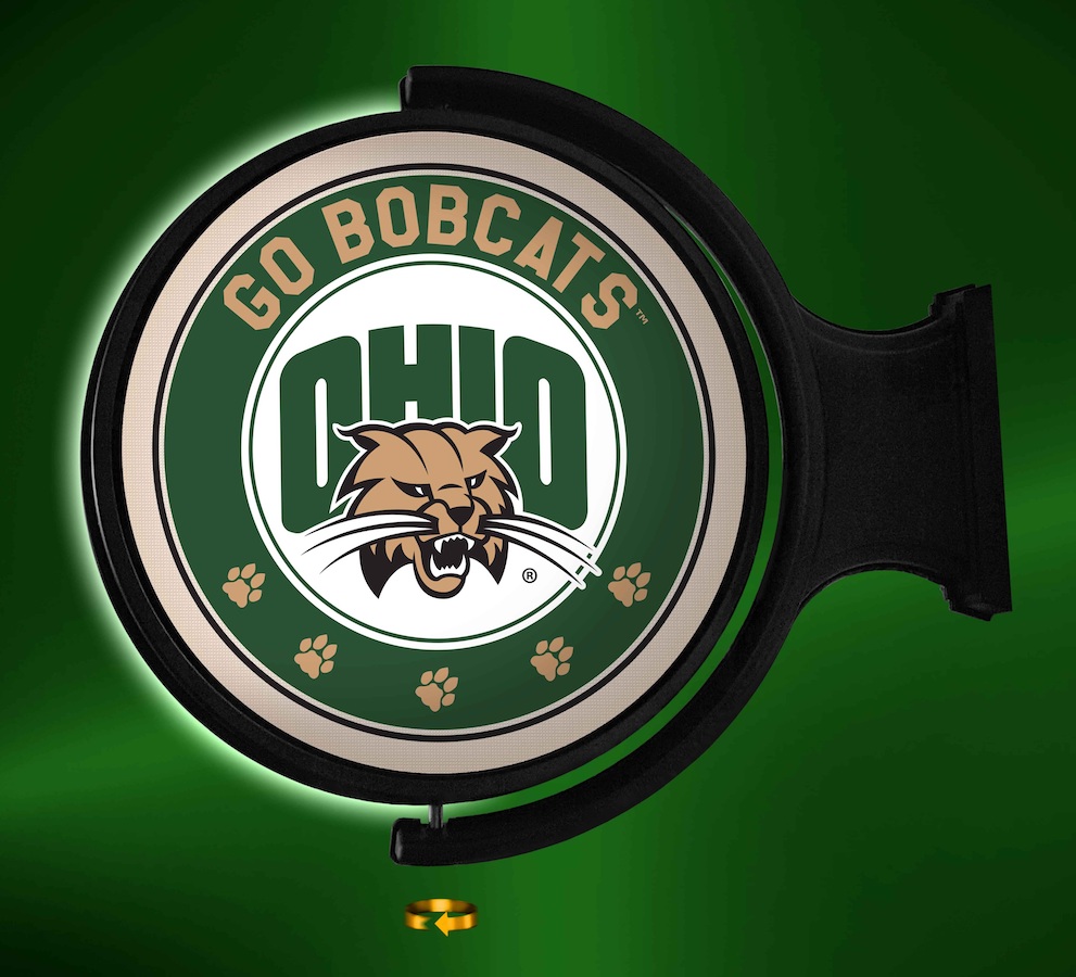 Ohio Bobcats LED Rotating Wall Sign ~ PL