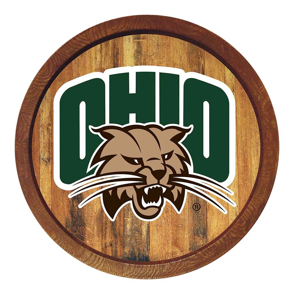 Ohio Bobcats FAUX Barrel Top Sign