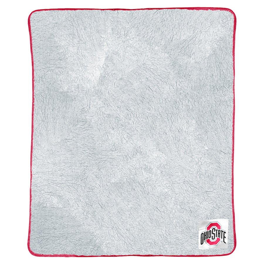 Ohio State Buckeyes 2 Tone SHERPA Throw Blanket