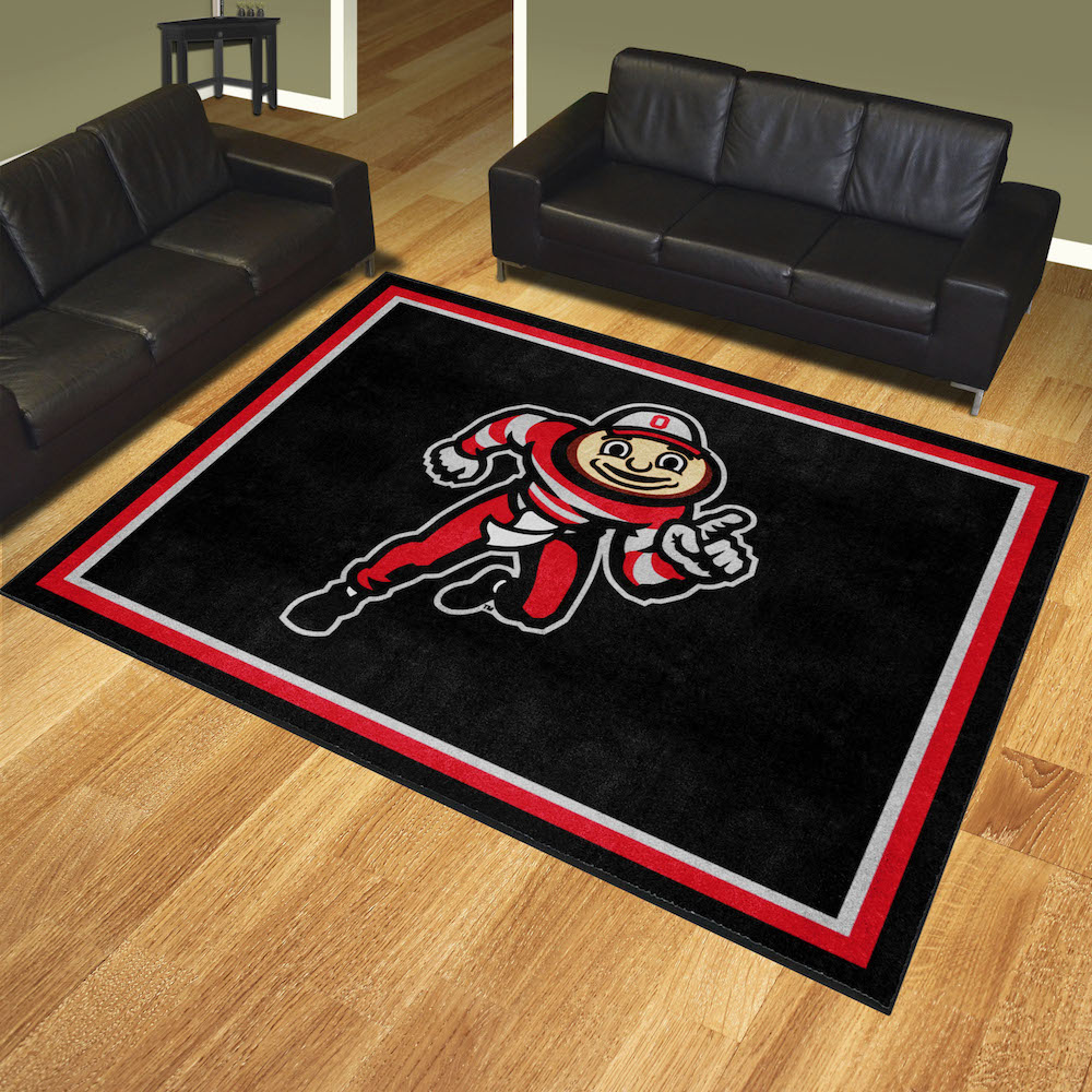 Ohio State Buckeyes Ultra Plush 8x10 Area Rug - 2nd Logo