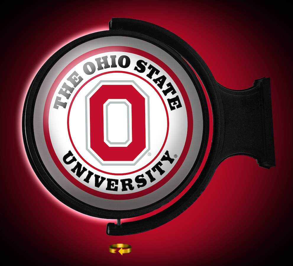 Ohio State Buckeyes LED Rotating Wall Sign ~ BLOCK O