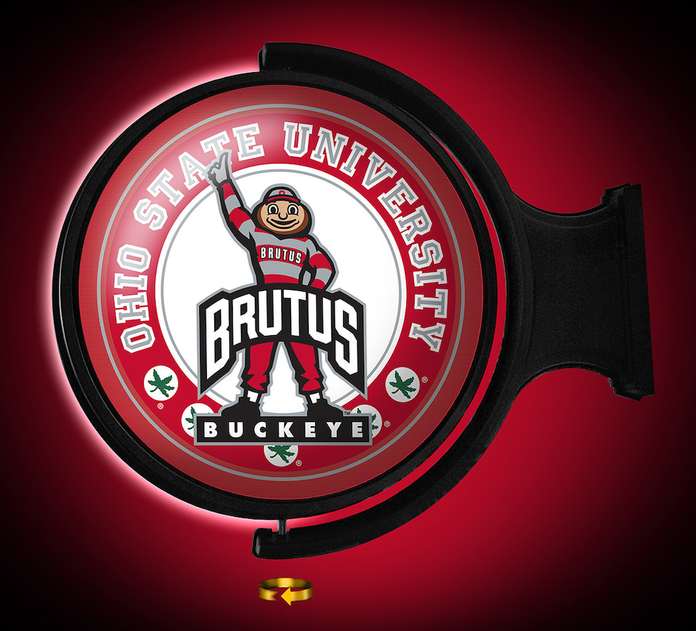 Ohio State Buckeyes LED Rotating Wall Sign ~ BRUTUS