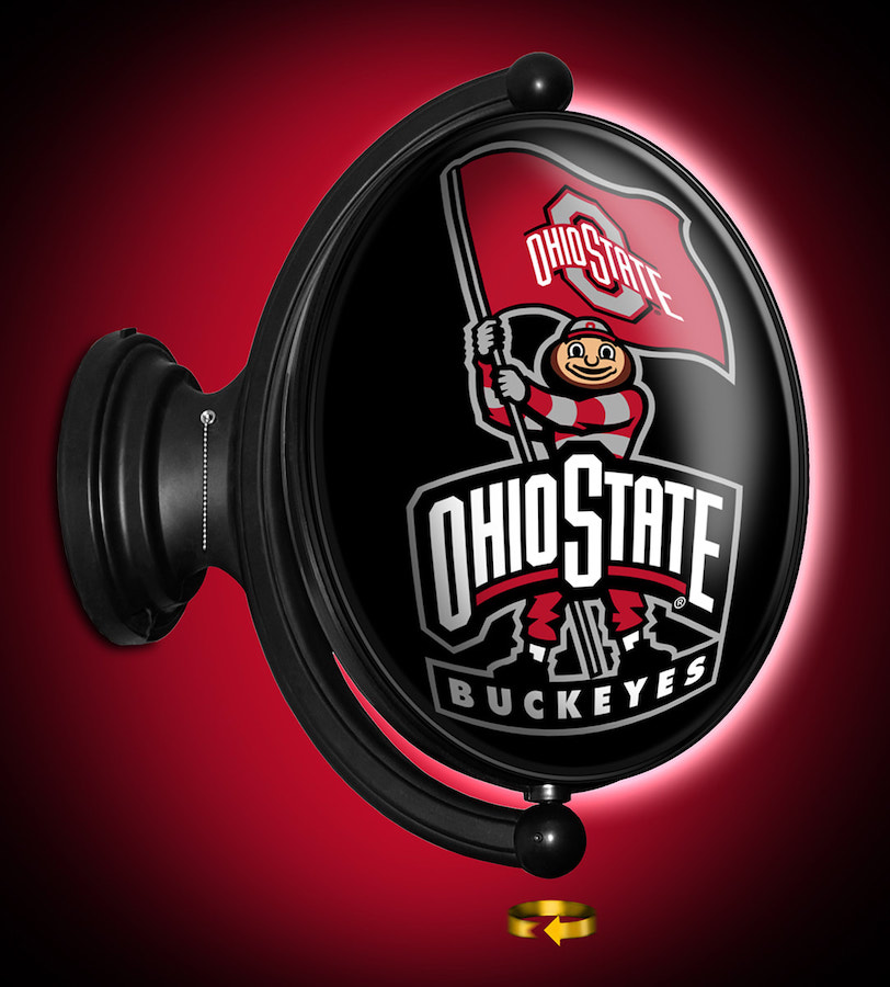 Ohio State Buckeyes LED Rotating Wall Sign ~ OVAL BRUTUS