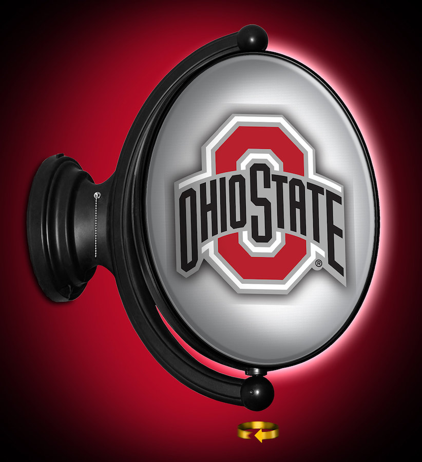 Ohio State Buckeyes LED Rotating Wall Sign ~ OVAL