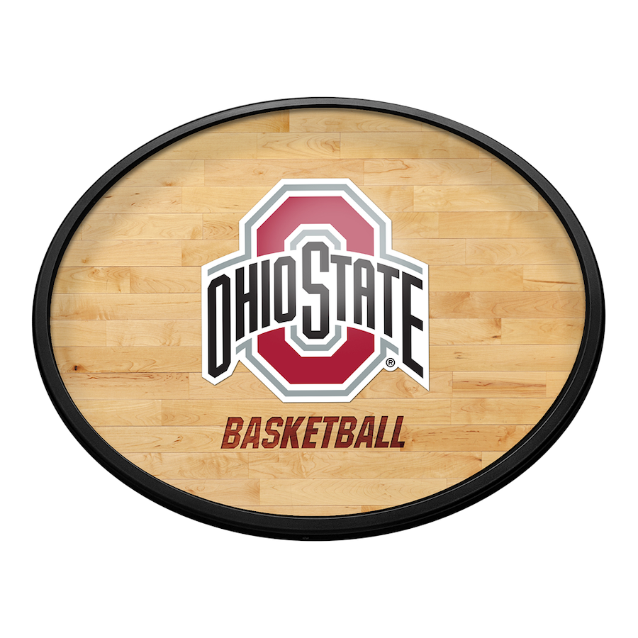 Ohio State Buckeyes HARDWOOD Slimline LED Wall Sign ~ OVAL