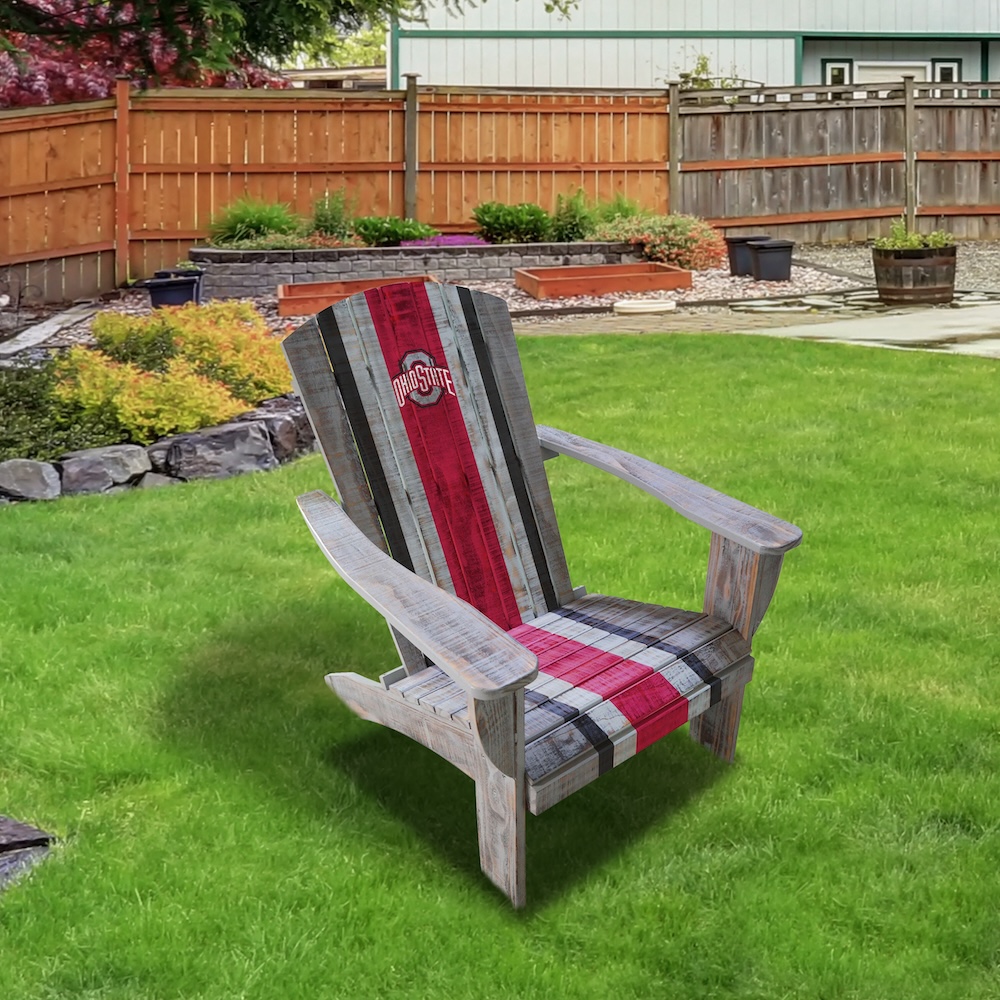 Ohio State Buckeyes Wooden Adirondack Chair