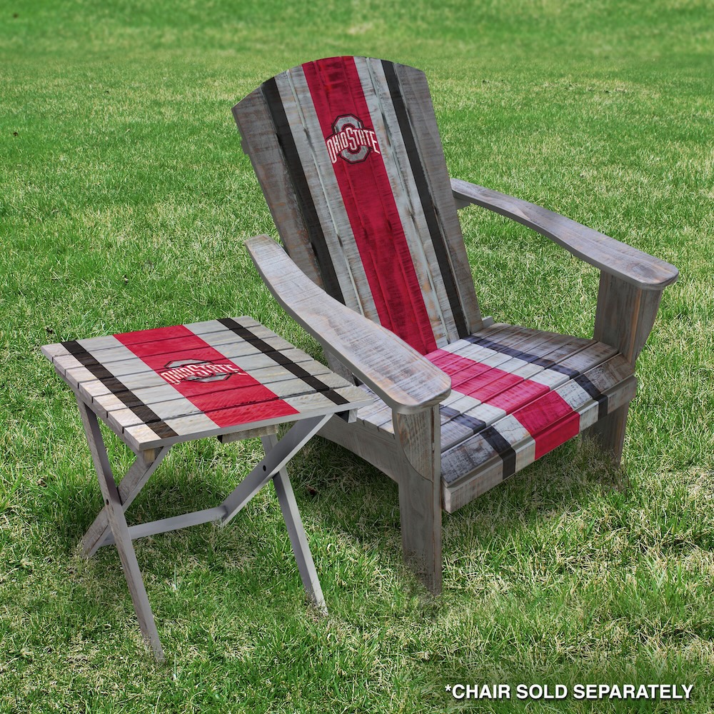 Ohio State Buckeyes Wooden Adirondack Folding Table