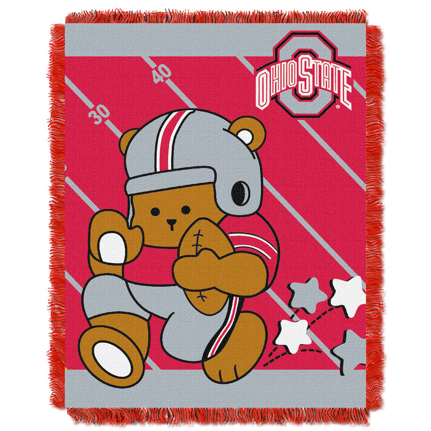 Ohio State Buckeyes Woven Baby Blanket 36 x 48