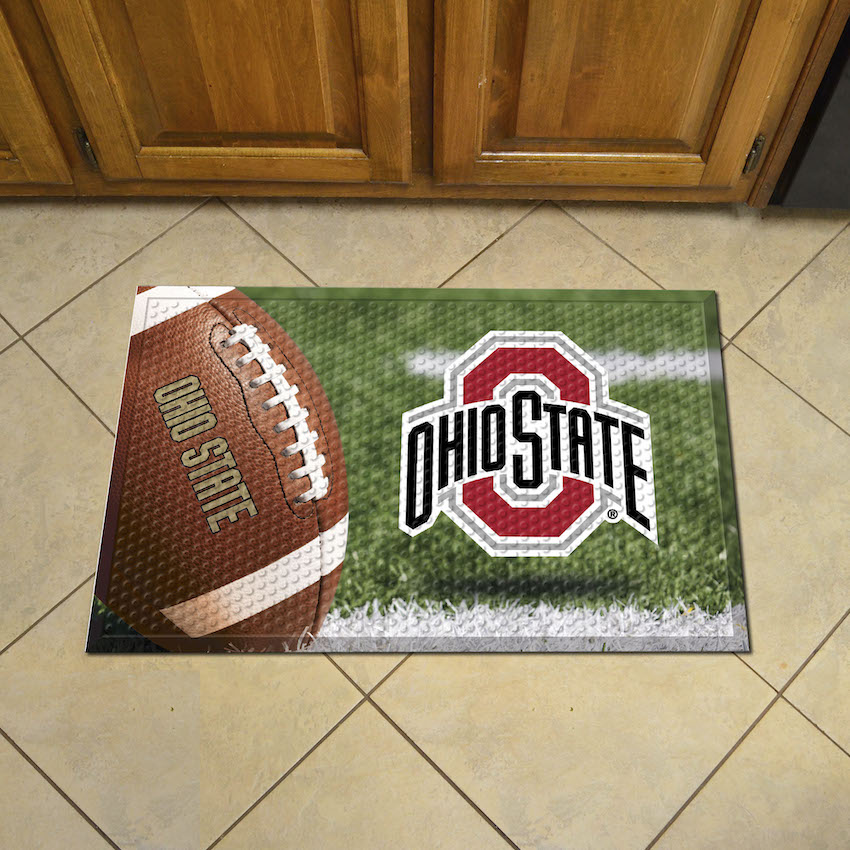 Ohio State Buckeyes Ball Style SCRAPER Door Mat