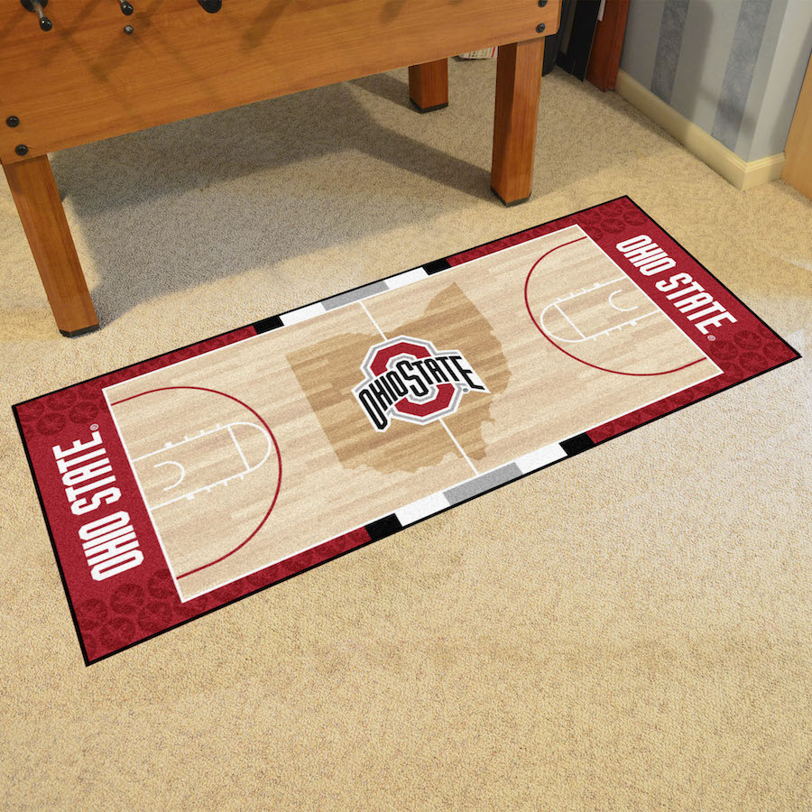 Ohio State Buckeyes 30 x 72 Basketball Court Carpet Runner