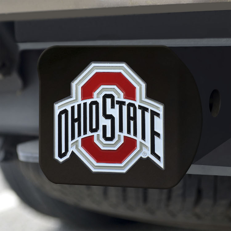 Ohio State Buckeyes Black and Color Trailer Hitch Cover