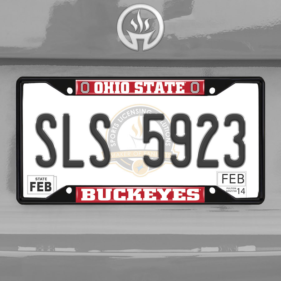 Ohio State Buckeyes Black License Plate Frame