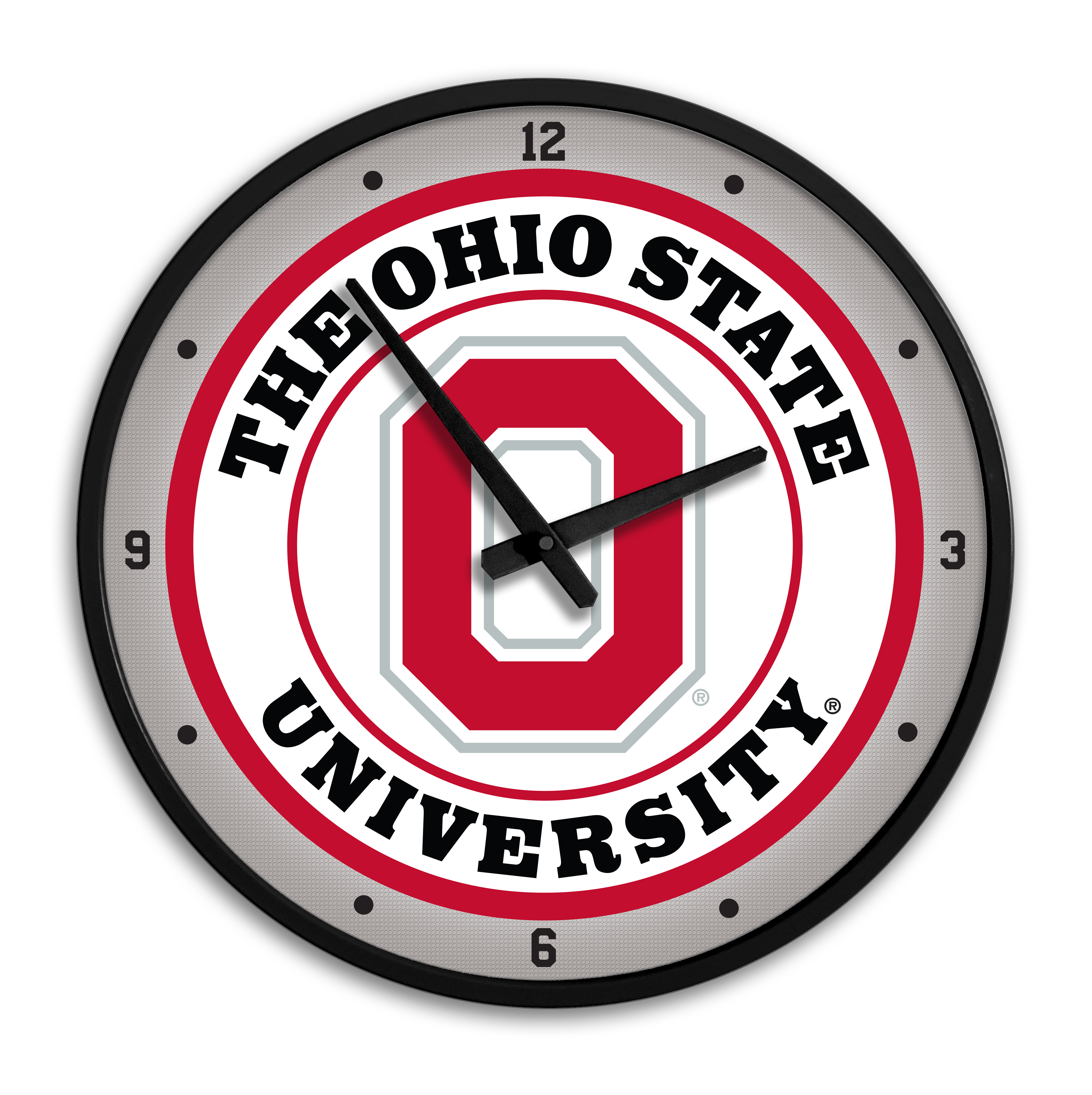 Ohio State Buckeyes BLOCK O Modern Disc Wall Clock