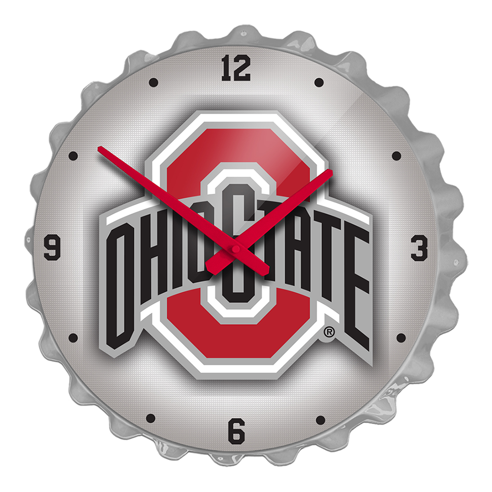 Ohio State Buckeyes Bottle Cap Wall Clock