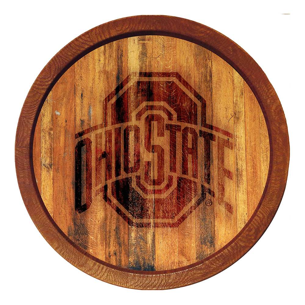 Ohio State Buckeyes Branded FAUX Barrel Top Sign