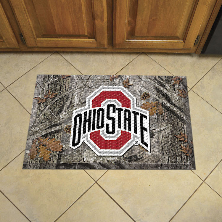 Ohio State Buckeyes Camo Style SCRAPER Door Mat