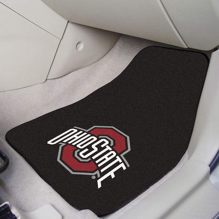 Ohio State Buckeyes Car Floor Mats 18 x 27 Carpeted-Pair