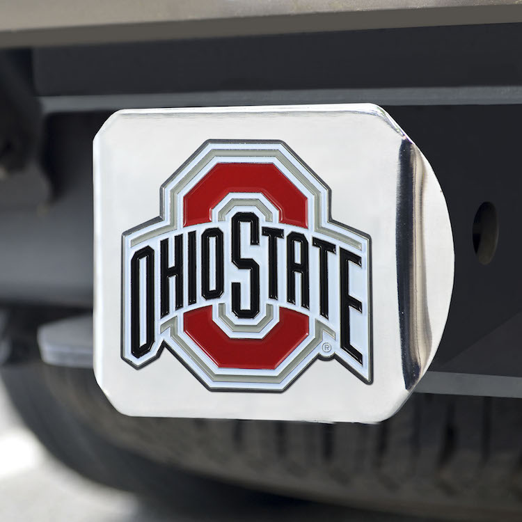 Ohio State Buckeyes Color Chrome Trailer Hitch Cover