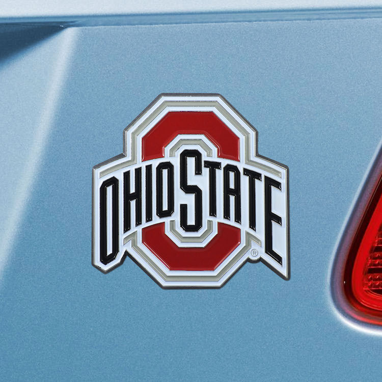 Ohio State Buckeyes Color Metal Auto Emblem