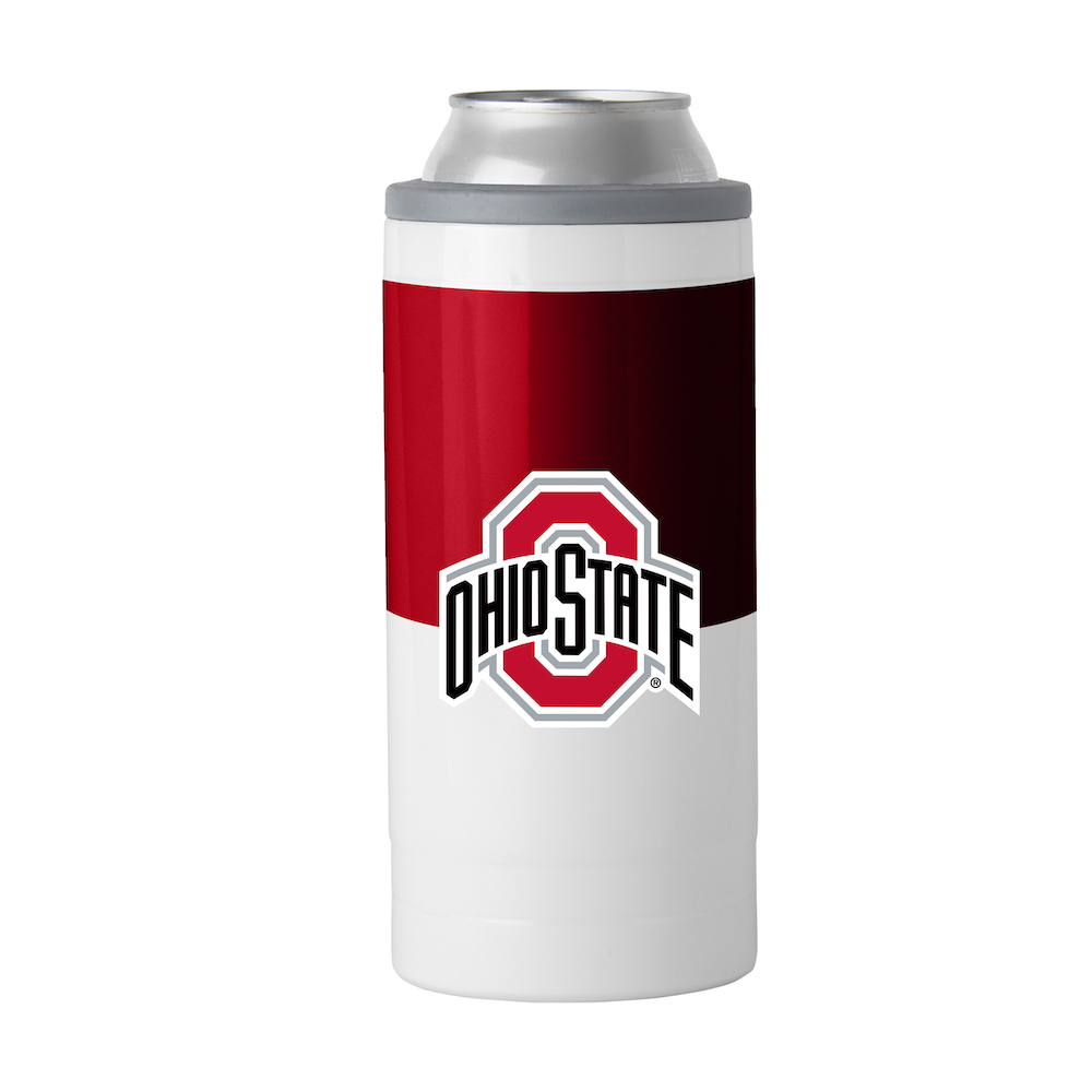Ohio State Buckeyes Colorblock 12 oz. Slim Can Coolie