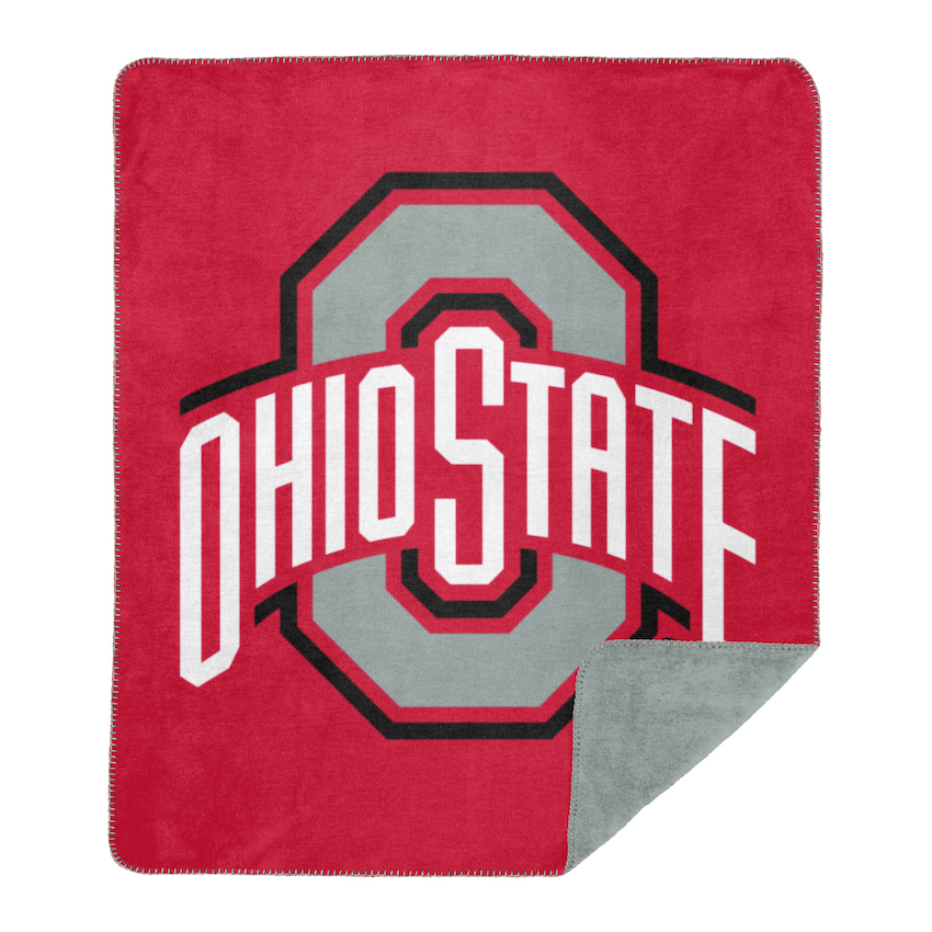 Ohio State Buckeyes DENALI Silver Knit Throw