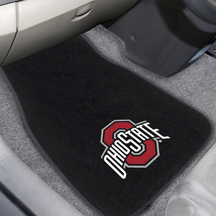 Ohio State Buckeyes Car Floor Mats 17 x 26 Embroidered Pair