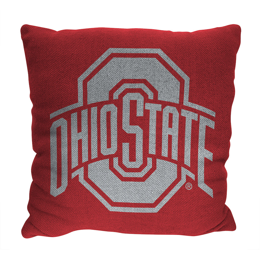 Ohio State Buckeyes Double Sided INVERT Woven Pillow