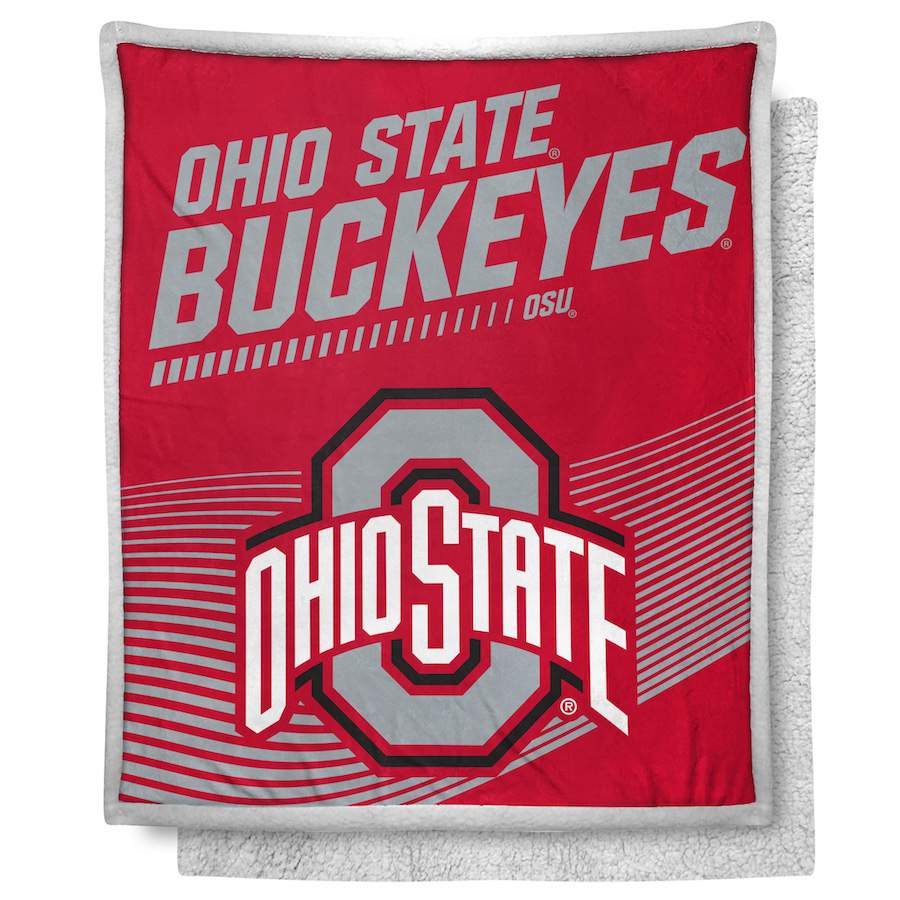 Ohio State Buckeyes Mink SHERPA Throw Blanket