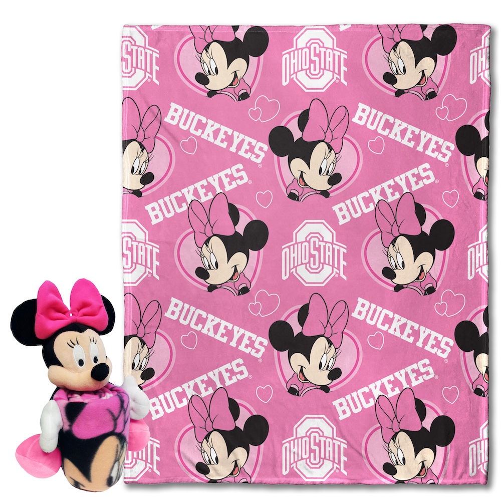 Ohio State Buckeyes Disney Minnie Mouse Hugger and Silk Blanket Set