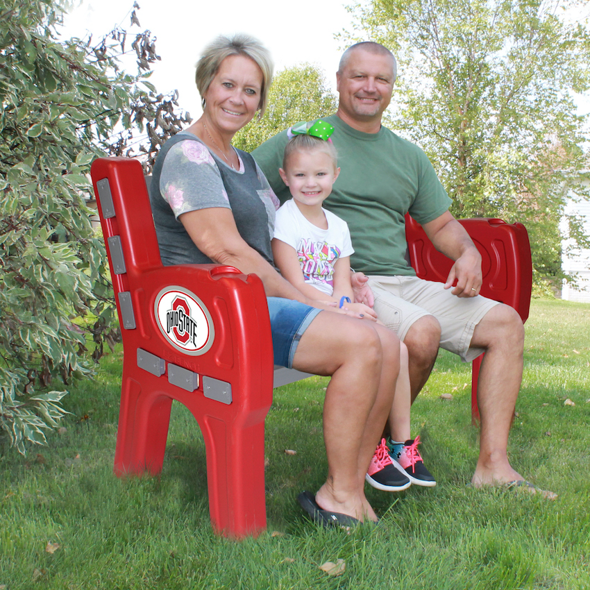 Ohio State Buckeyes Park Bench