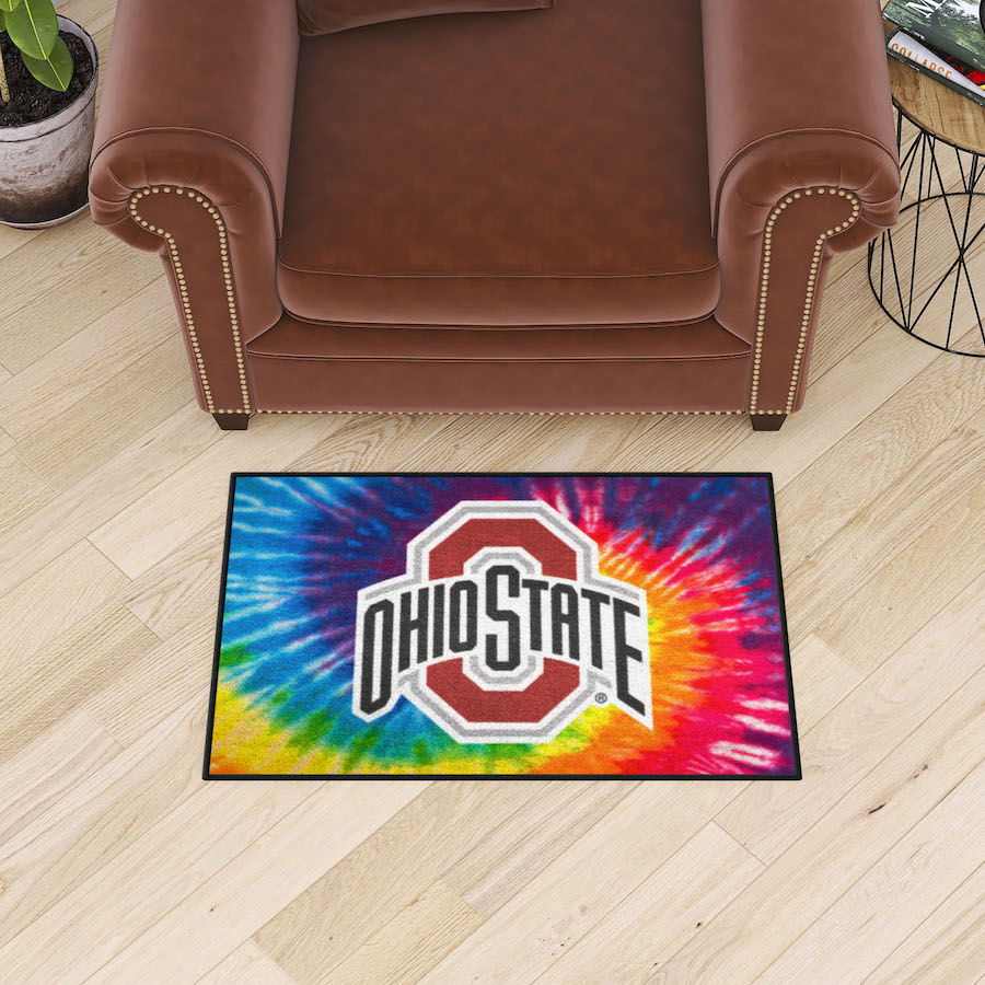 Ohio State Buckeyes TIE-DIE 20 x 30 Starter Floor Mat