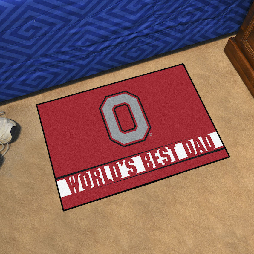 Ohio State Buckeyes 20 x 30 WORLDS BEST DAD Floor Mat